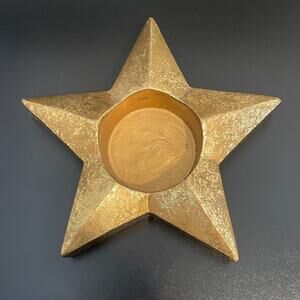 Gold Colored Sphere Holder - Star
